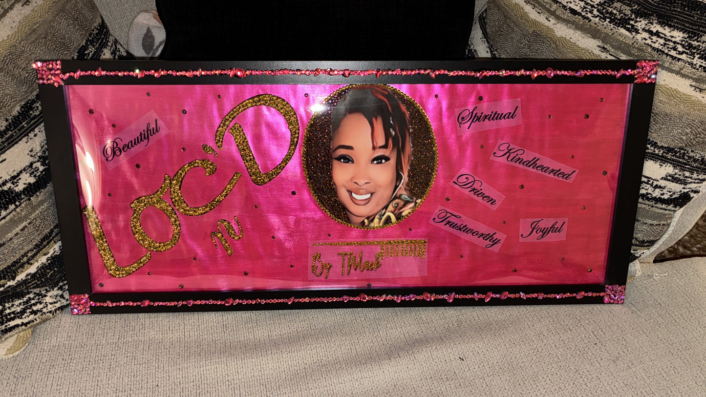 'Loc'd in' Custom business logo frame