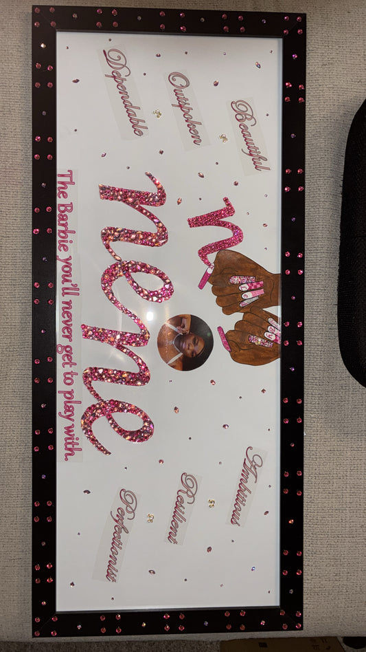 'Nailed' Custom nail tech business logo frame