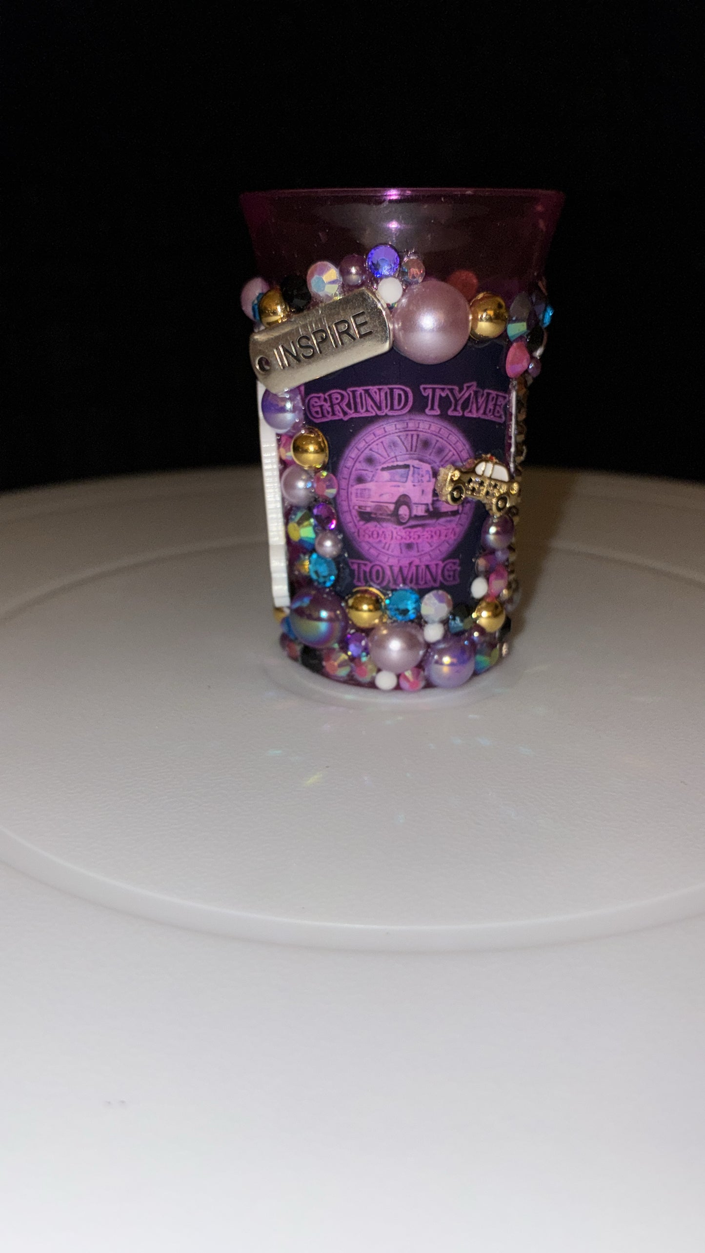 Custom ‘Grind Tyme Towing & Recovery’ Shot-glass