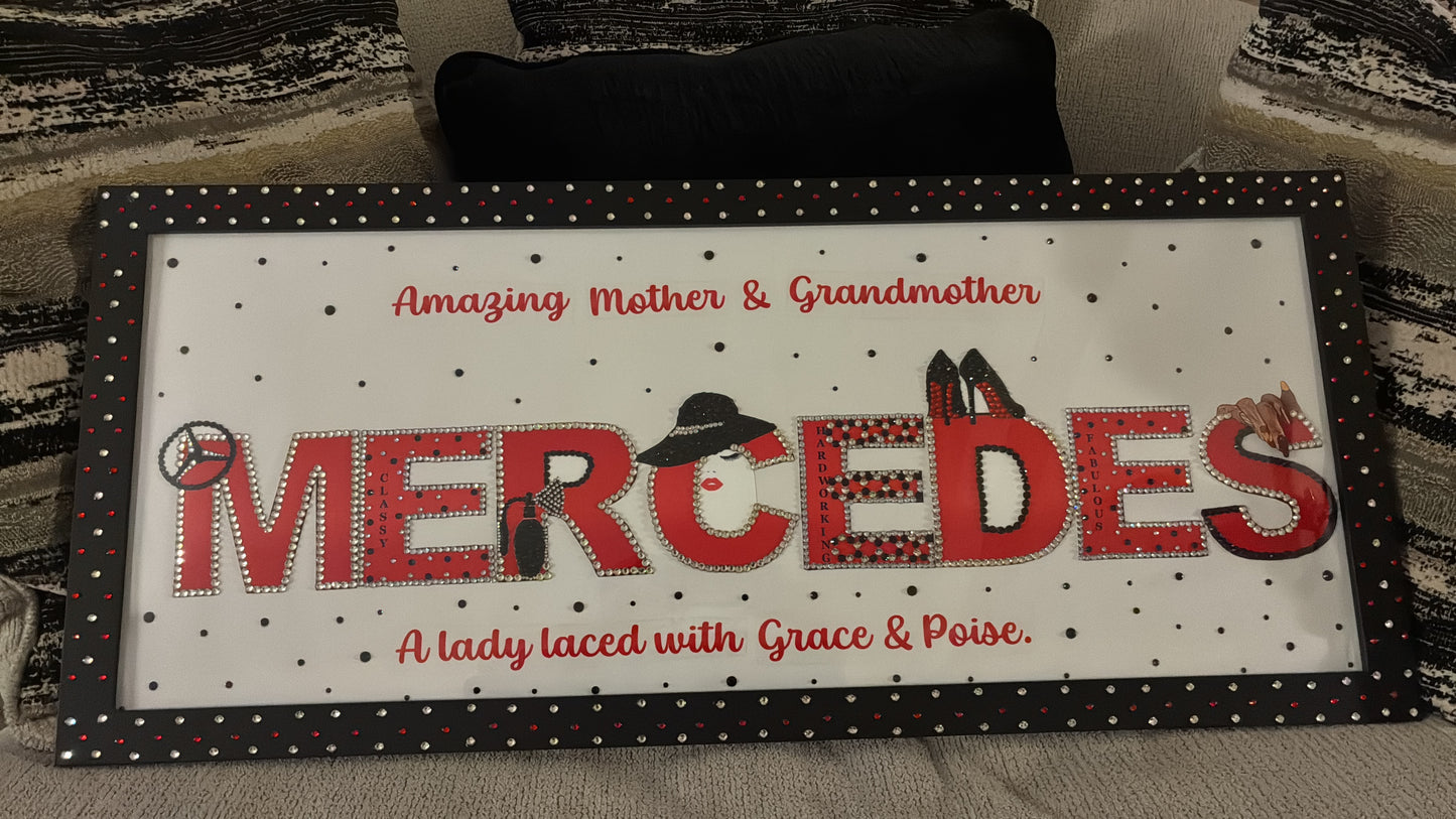 Grace & Poise- Custom name frame