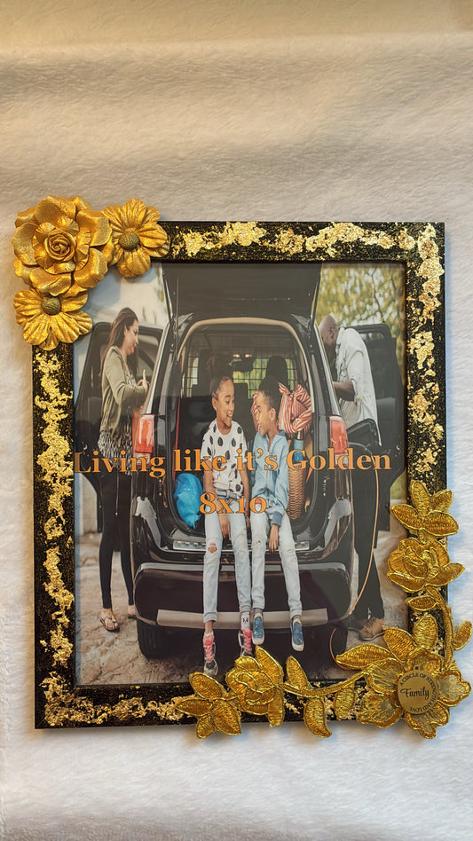 Custom 'Living like it's Golden' 8x10 Picture frame