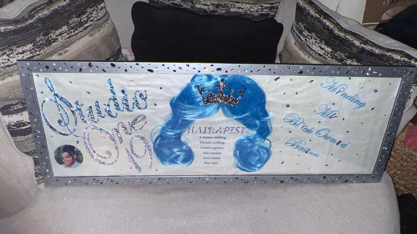 'Hairapist' Custom business logo frame