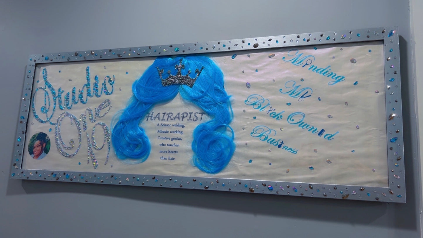 'Hairapist' Custom business logo frame