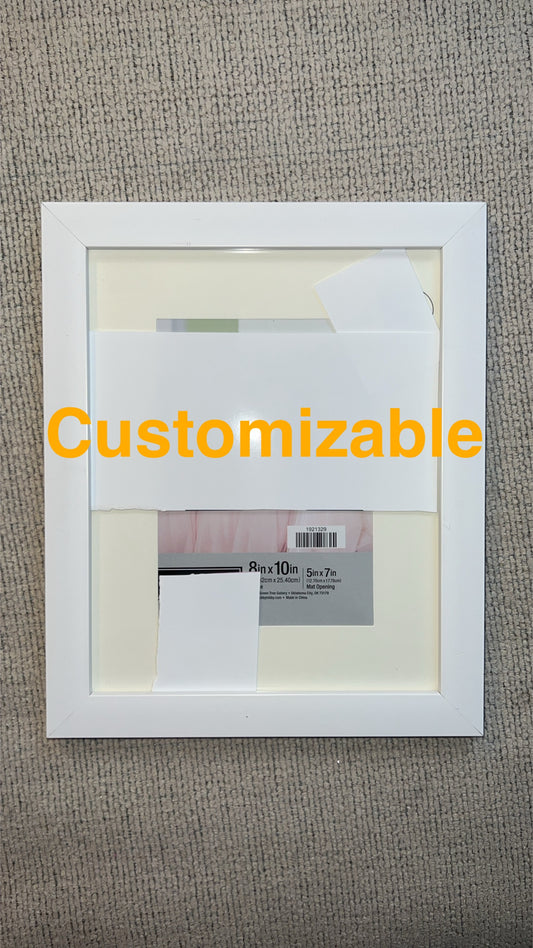 Customizable 8x10 inch frame